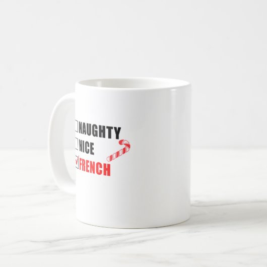 Naughty Nice, Mok met kerstontwerpkoffie in Frankr (Voorkant links)