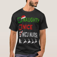 Naughty Nice Nicu Nurse kerstpyjama Funny Sa