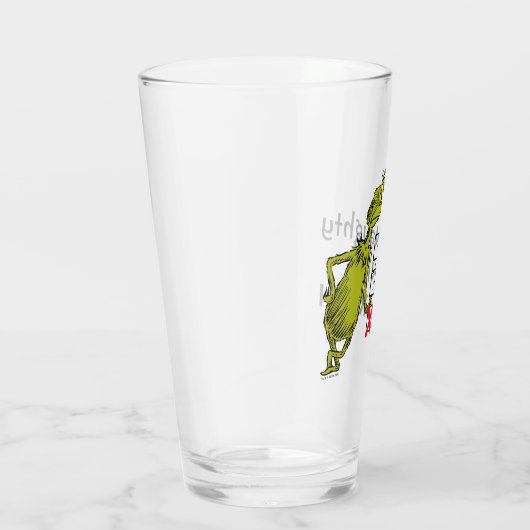 Naughty, Nice of Grinch Quote Glas (Rechts)