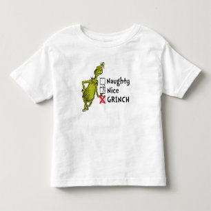 Naughty, Nice of Grinch Quote Kinder Shirts
