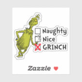 Naughty, Nice of Grinch Sticker (Vel)