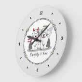 Naughty & Nice Old English Sheepdogs (grijs 1) Grote Klok (Hoek)