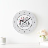 Naughty & Nice Old English Sheepdogs (grijs 1) Grote Klok (Huis)