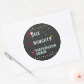 Naughty Nice Participation Ribbon Medal Funny Ronde Sticker (Envelop)