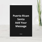 Naughty Nice Puertorican Santa Holiday Sweet Kaart (Achterkant)
