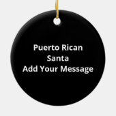 Naughty Nice Puertorican Santa Holiday Sweet Keramisch Ornament (Achterkant)