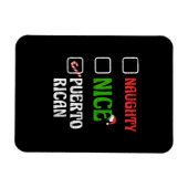 Naughty Nice Puertorican Santa Holiday Sweet  Magneet (Horizontaal)