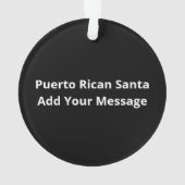 Naughty Nice Puertorican Santa Holiday Sweet Ornament (achterkant)