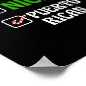 Naughty Nice Puertorican Santa Holiday Sweet  Poster (Hoek)