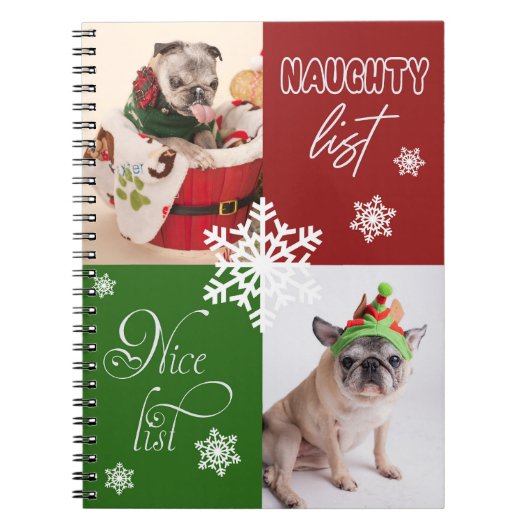 Naughty & Nice Pugs Notitieboek (Voorkant)