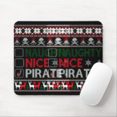 Naughty Nice Rate Funny Christmas Checklist Ugly T Muismat (Met muis)