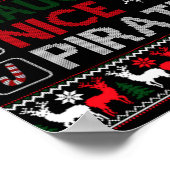 Naughty Nice Rate Funny Christmas Checklist Ugly T Poster (Hoek)