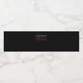 Naughty Nice Redhead Christmas Funny Holiday Waterfles Etiket (Enkel label)