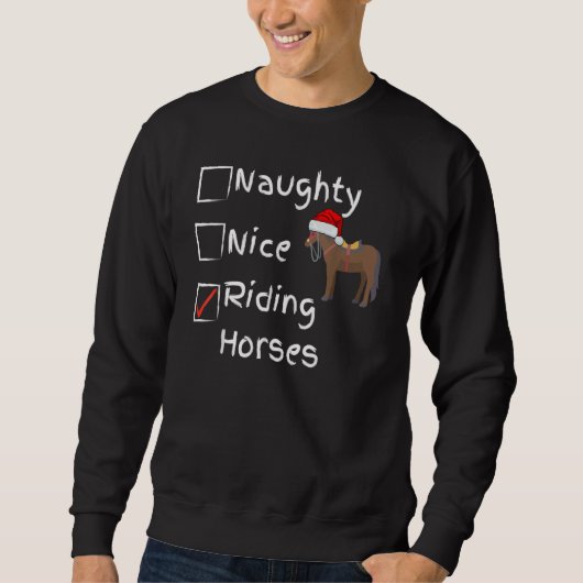 Naughty Nice Riding Horses Trui (Voorkant)