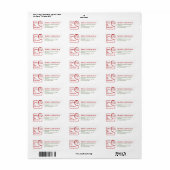 Naughty Nice Santa Kerstkerstrode snoepriet Etiket (Full Sheet)