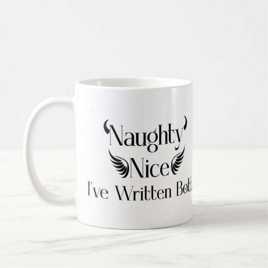 Naughty & Nice Schrijver Koffiemok (Links)