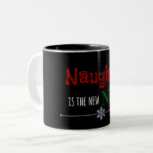 Naughty Nice Tweekleurige Koffiemok (Voorkant links)