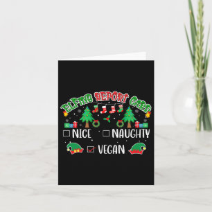 Naughty Nice Vegan Report Kaart bijpassende kerst