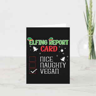Naughty Nice Vegan Report Kaart bijpassende kerst