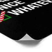 Naughty Nice Whatever, Cool Christmas Funny Quotes Poster (Hoek)