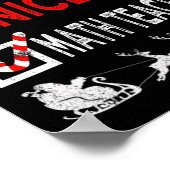 Naughty Nice Wiskunde leraar kerstpyjamas Funny Poster (Hoek)