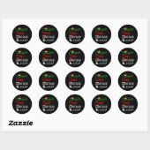 Naughty Nice Wiskunde leraar kerstpyjamas Funny Ronde Sticker (Vel)
