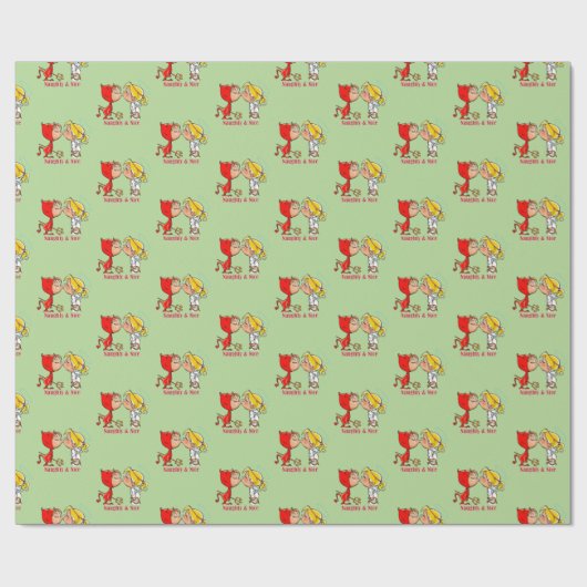 Naughty & Nice Wrapping Paper Cadeaupapier (Vlak)