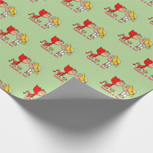 Naughty & Nice Wrapping Paper Cadeaupapier (Hoek)