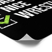 Naughty Nice Wrestler Shirt Wrestling Santa Christ Poster (Hoek)