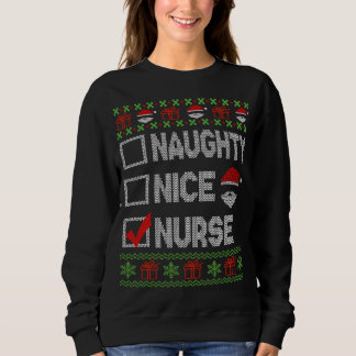 Naughty Nice zurse kerstman, Ugly Sweater Funny C