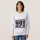 NAUGHTY NOT NICE FUNNY CHRISTMAS T-SHIRTS (Voorkant volledig)