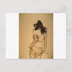 Naughty Nurse Briefkaart