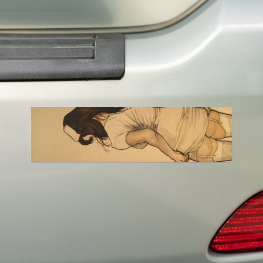 Naughty Nurse Bumpersticker (Op auto)