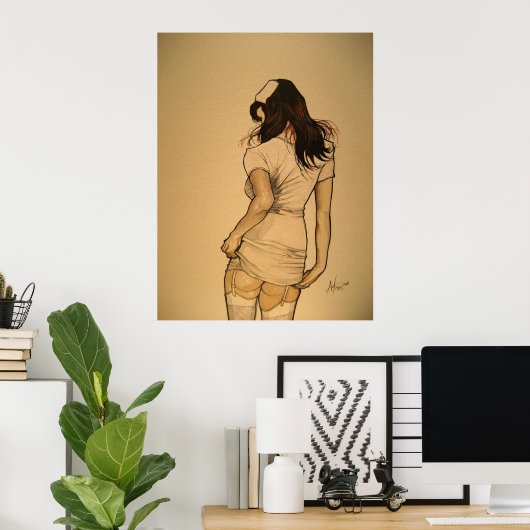 Naughty Nurse Poster (Thuiskantoor)