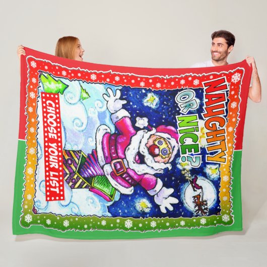 Naughty of aardig, kies uw lijst fleece deken (In situ)