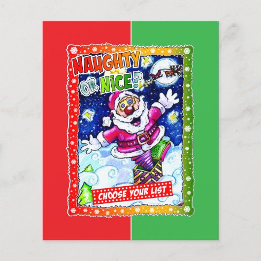 Naughty of aardig, kies uw lijst flyer (Voorkant)