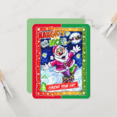 Naughty of aardig, kies uw lijst kaart (Voorkant / Achterkant in situ)