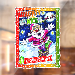 Naughty of aardig, kies uw lijst raamsticker