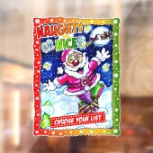 Naughty of aardig, kies uw lijst raamsticker (Vel 2)