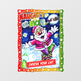 Naughty of aardig, kies uw lijst raamsticker