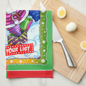 Naughty of aardig, kies uw lijst theedoek (Quarter Fold)