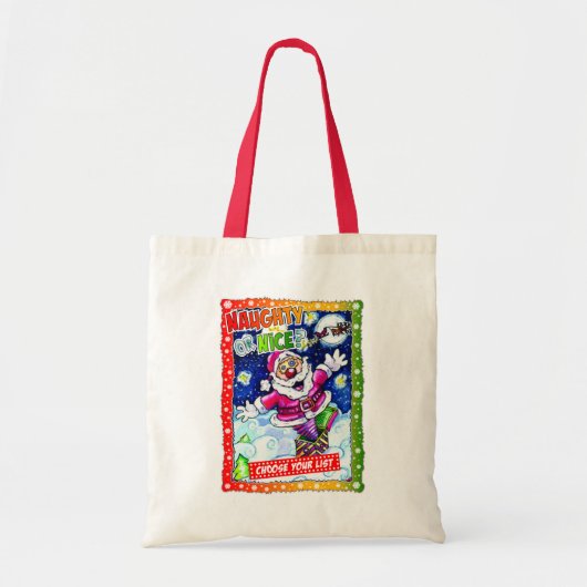 Naughty of aardig, kies uw lijst tote bag (Voorkant)