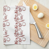 **NAUGHTY OF NIC** CHRISTMAS KITCHEN TOWEL SPARKLE THEEDOEK (Quarter Fold)