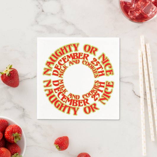 Naughty of Nice 25th Milk and Cookies Red Servetten (Insitu)