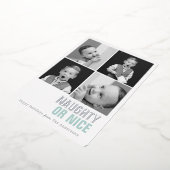 Naughty of Nice 4 Foto's Folie Holiday Kaart (Gedraaid)