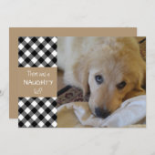 Naughty of Nice Black Pset PRETTIGE FEESTDAGEN Feestdagenkaart (Voorkant / Achterkant)