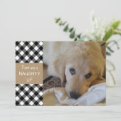 Naughty of Nice Black Pset PRETTIGE FEESTDAGEN Feestdagenkaart (Staand voorkant)