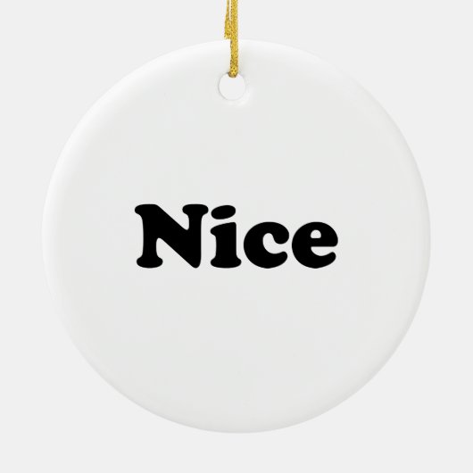 Naughty of Nice, dubbelzijdig, zwart wit Keramisch Ornament (Achterkant)