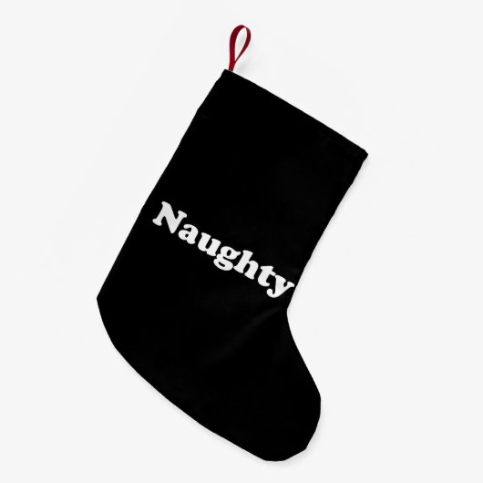 Naughty of Nice, dubbelzijdig, zwart wit Kleine Kerstsok (Voorkant (Hangend))
