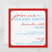 Naughty of Nice Elf Holiday Kerstparty Kaart (Achterkant)